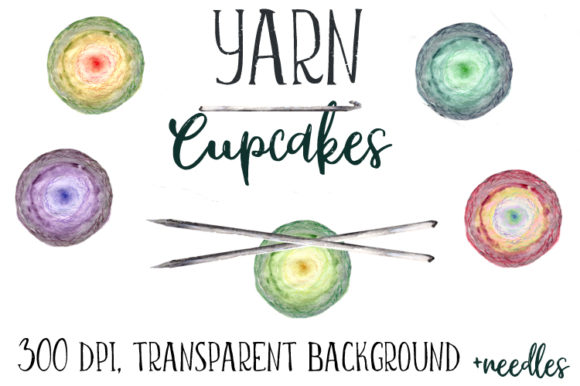 Cupcake Yarn Rolls Illustrations: A Sweet Addition to Handmade Designs