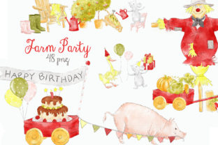 Farm Party Barnyard Cute Animals Clipart Review for Real Embroidery Projects