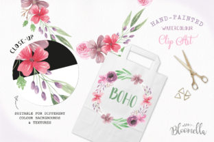 Floral Wreath Bohemian Clipart: A Versatile Illustration for Creative Content