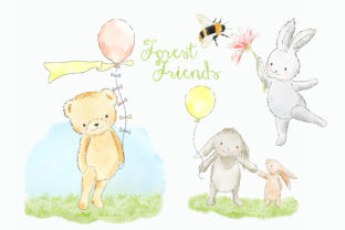 Forest Woodland Animals Clipart Graphic: A Natural Fit for Themed Design Projects