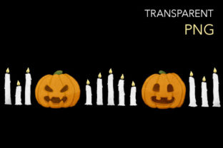 Funny Carved Pumpkins with Candles: A Playful Graphic Design Asset for Content Creators