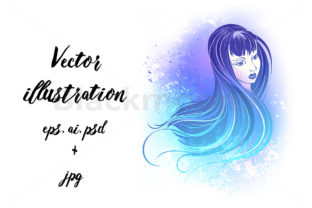Girl Face Illustration: A Versatile Graphic Design Asset for Creative Projects