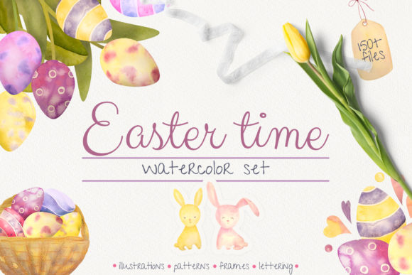 Huge Easter Time Pack: A Springtime Graphic Design Asset Review
