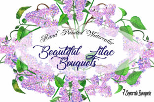 Lilac Spring Bouquets Clipart: A Fresh Illustration for Modern Branding
