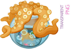 Octopus in the Fishbowl Illustration for Real Crafting Projects