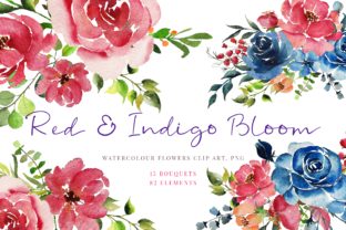 Red Indigo Flowers: A Bold Illustration for Editorial and Web Design