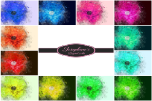 Watercolor Poppy Flower Set of 12 Backgrounds