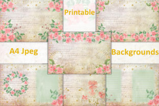 Watercolour Peach Blossom Backgrounds for Handmade Creations