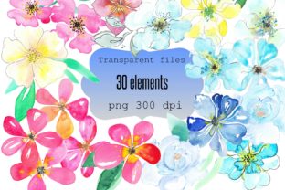 Watrcolor Flowers Clip Art Bundle Review for Commercial Illustrations